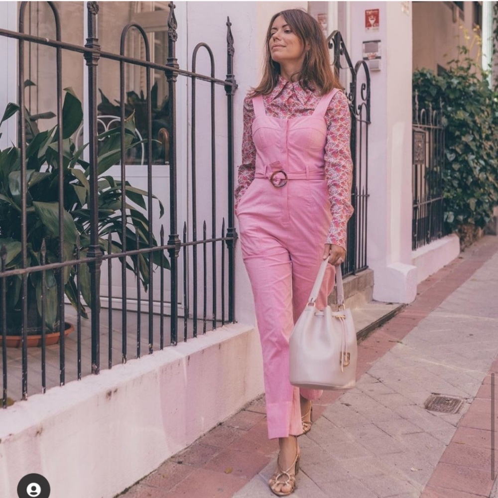 NWT ZARA Fitted Jumpsuit Wth Belt M Blogger’s Fav